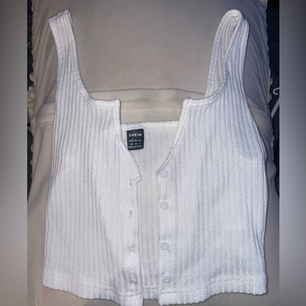 SHEIN white tank crop top